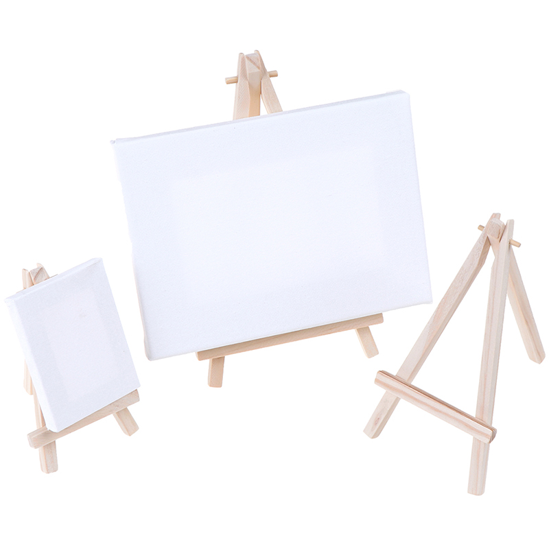 Engraved Wood Frame - Mini Wood Artist Tripod Painting Easel