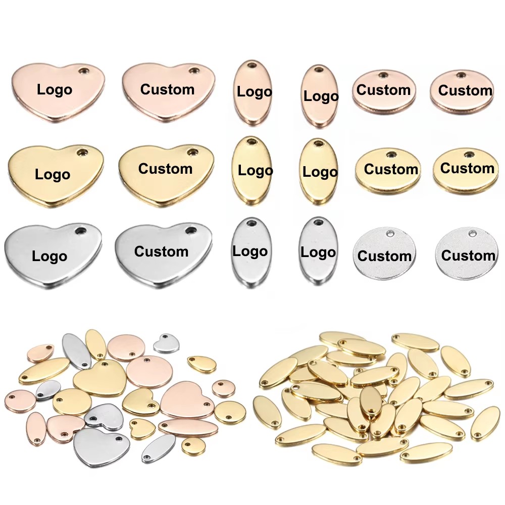 Pet Portrait Custom - 100pcs/lot Custom Laser Engrave LOGO Stainless