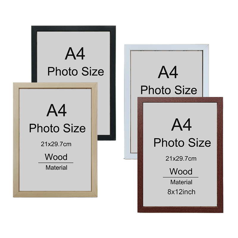 Engraved Wood Frame - 1/2/3pcs Wood Picture Frame A4 8X12in