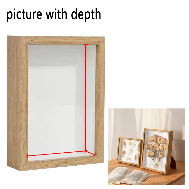 Engraved Wood Frame - 3D Wooden Picture Frames Depth 3cm