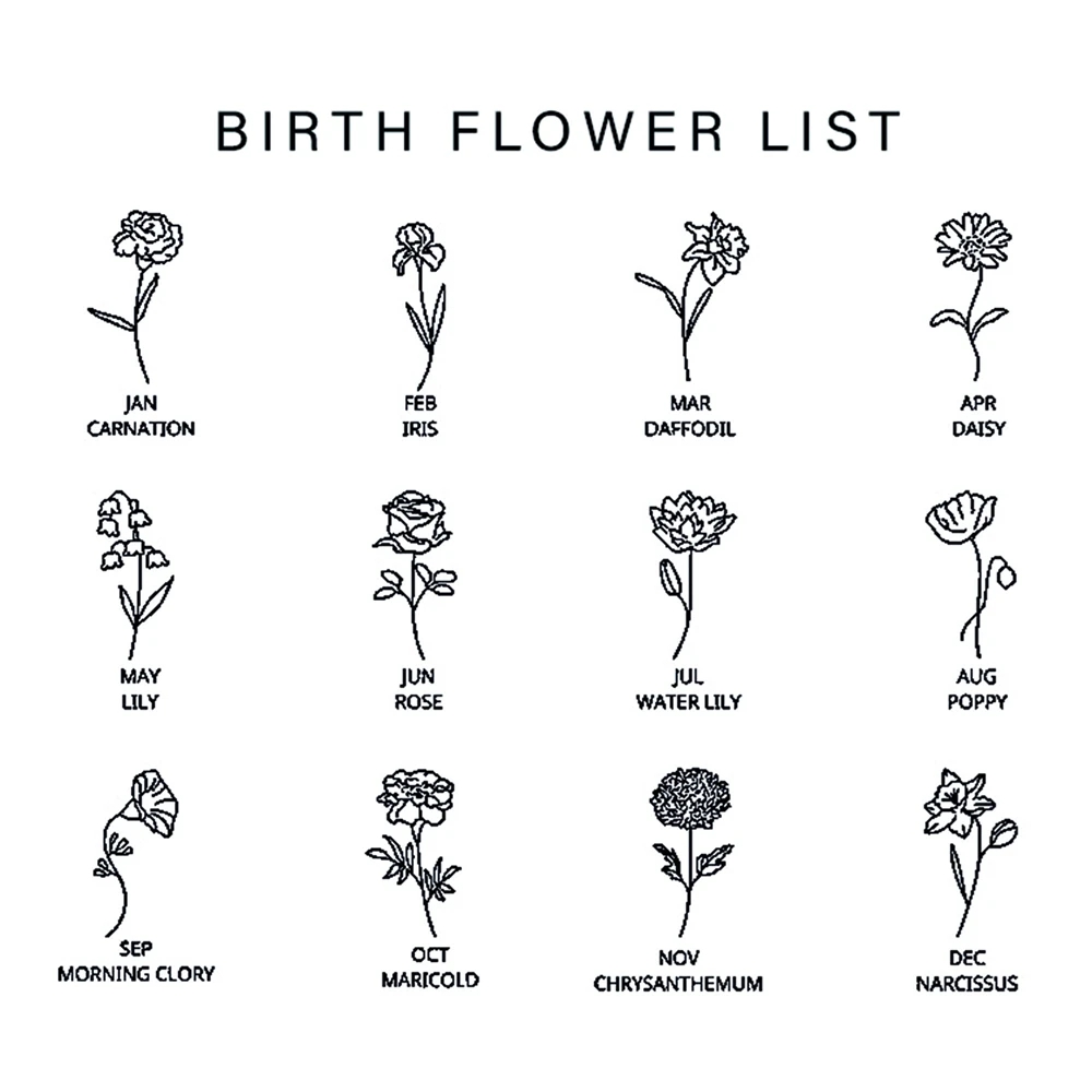 Custom Birth Month Flower Neck - Birth Flower Necklace review and price