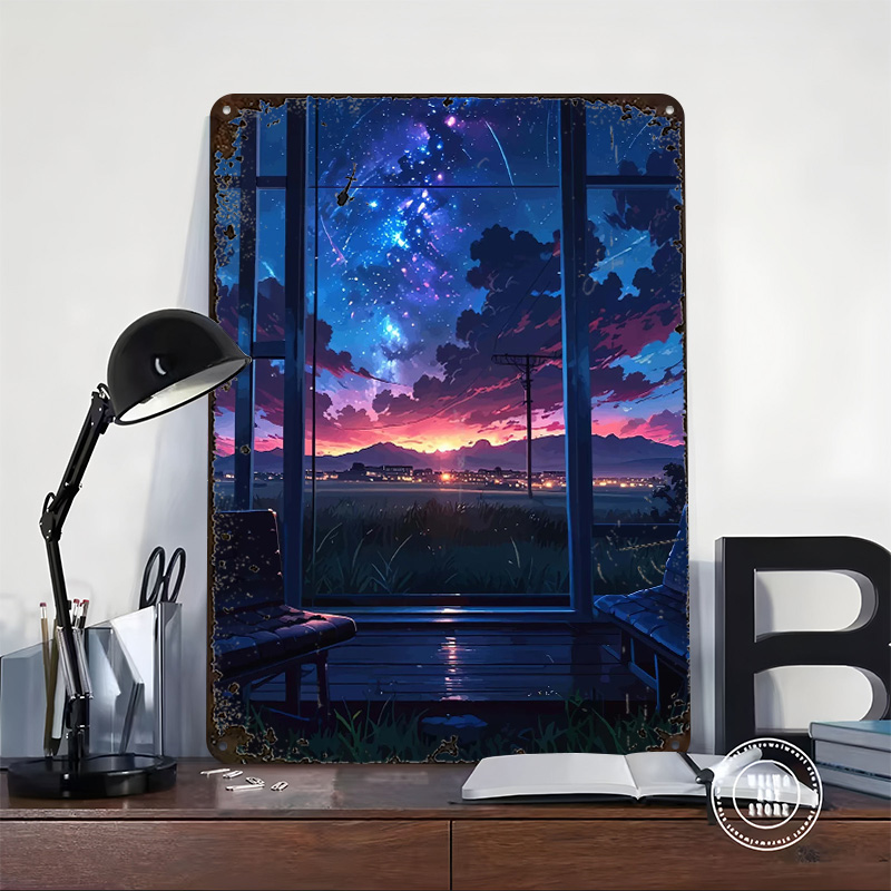 Anime Window View of Starry Ni - Custom Night Sky review and price