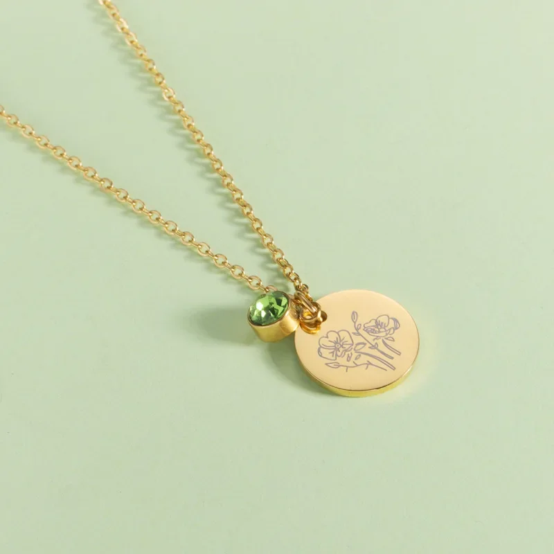 Birth Month Flowers Clipart Fl - Birth Flower Necklace review and price