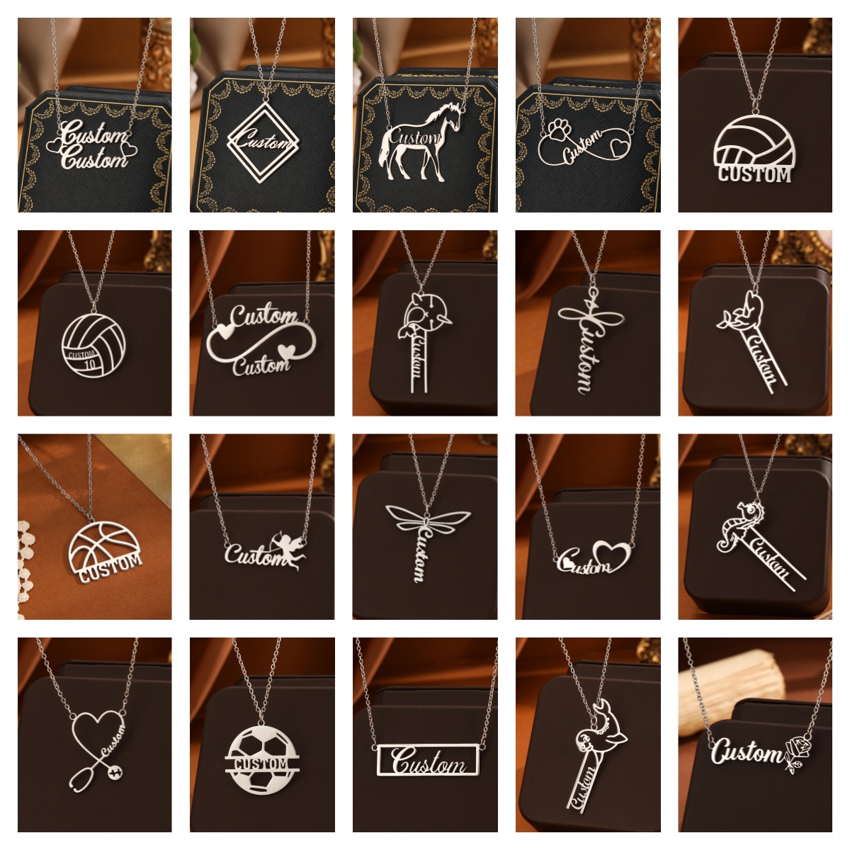 1pc Stainless Steel Customized - Name Necklace Custom review and price