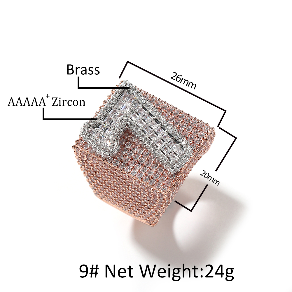 Uwin Big Square Custom Rings T - Initial Ring Custom review and price