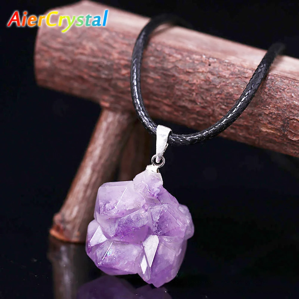 Natural Uruguay Amethyst Rough - Birth Flower Necklace review and price