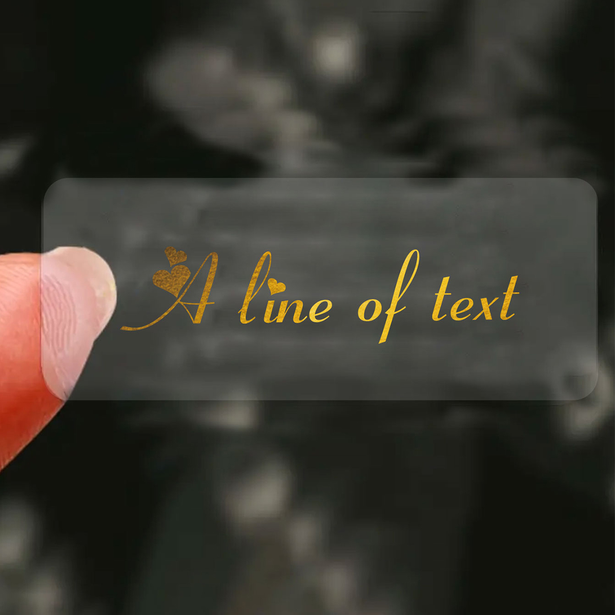 Custom Text Rectangle Transpar - Personalised Candle Label review and price
