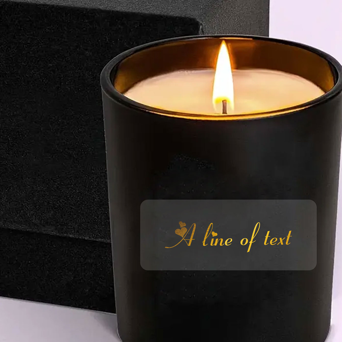 Custom Text Rectangle Transpar - Personalised Candle Label review and price
