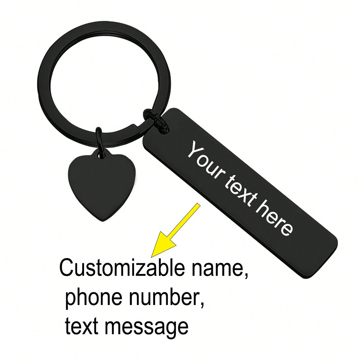 Custom Text Keychain Personali - Initial Ring Custom review and price