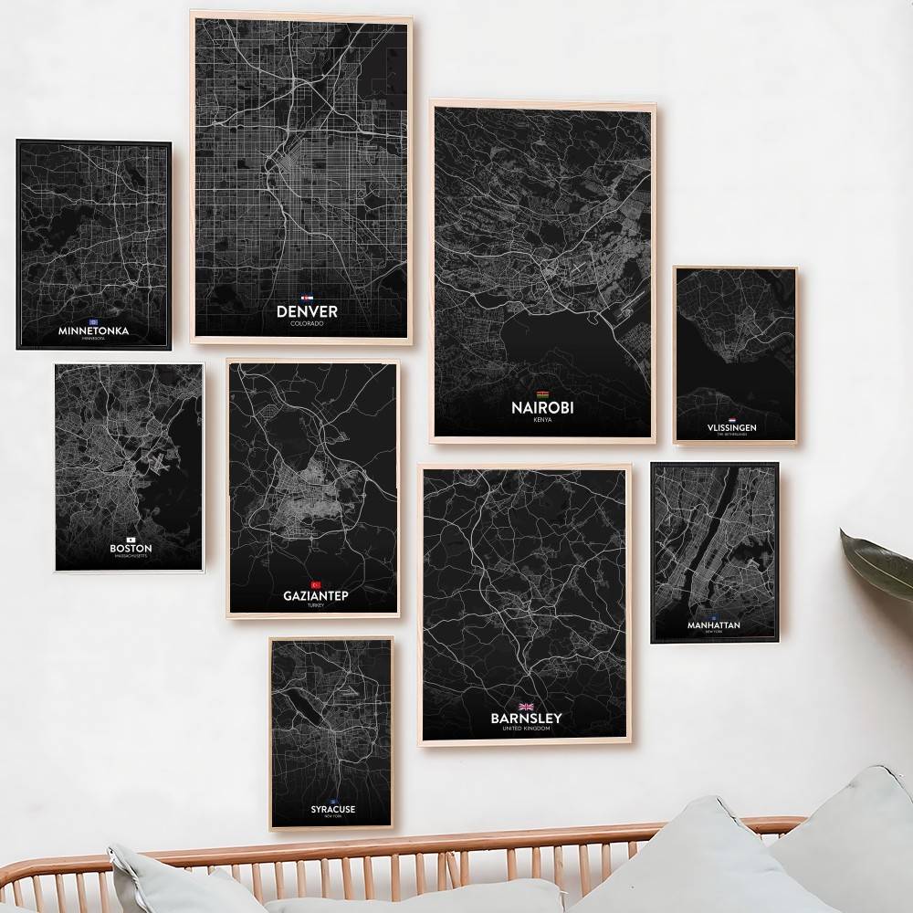 Paris London New York CUSTOM C - Custom Map Poster review and price