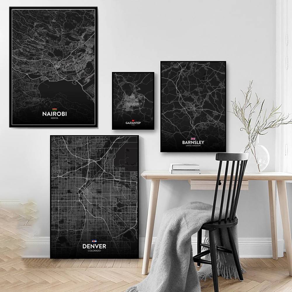 Paris London New York CUSTOM C - Custom Map Poster review and price