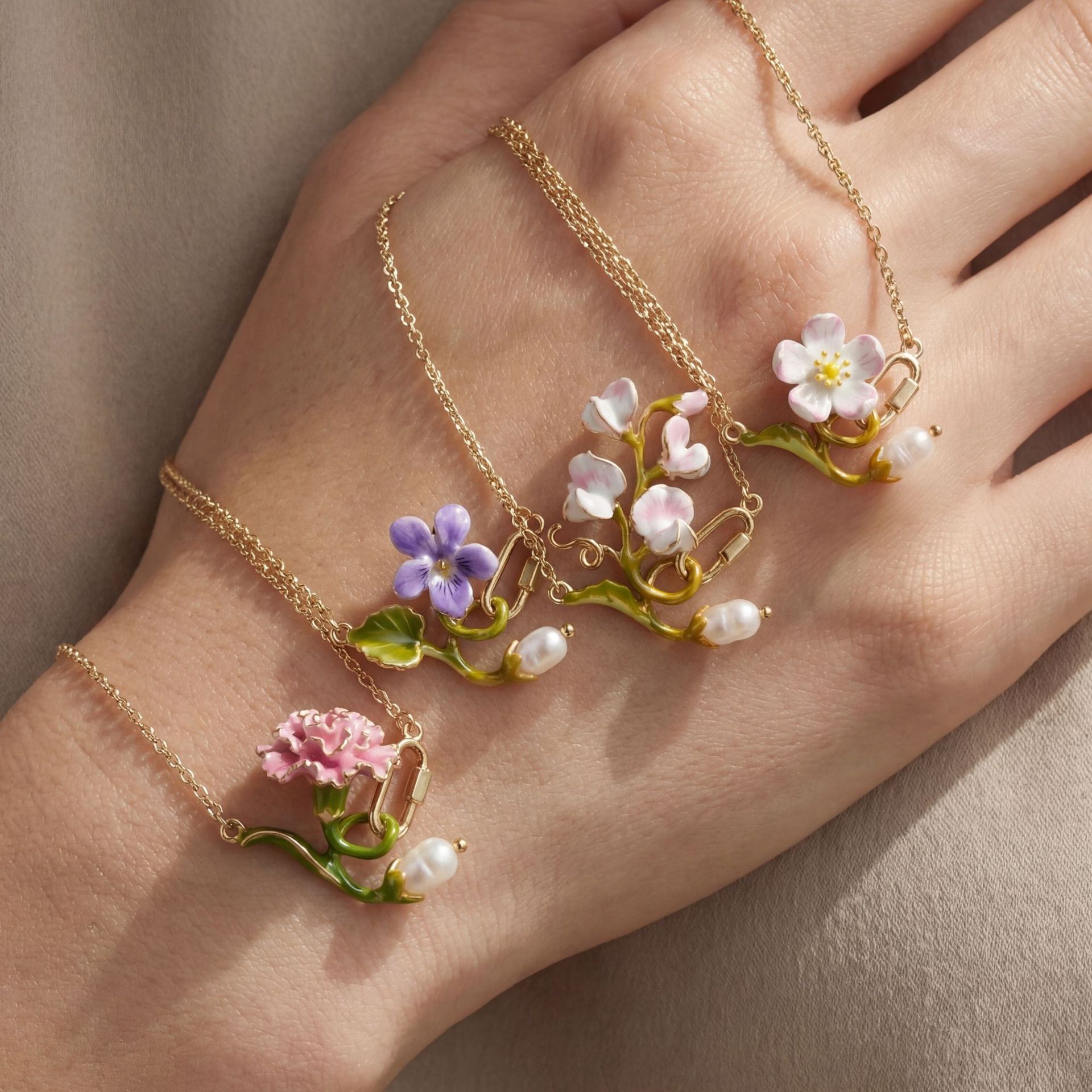 12 Month Birth Flower Necklace - Birth Flower Necklace review and price