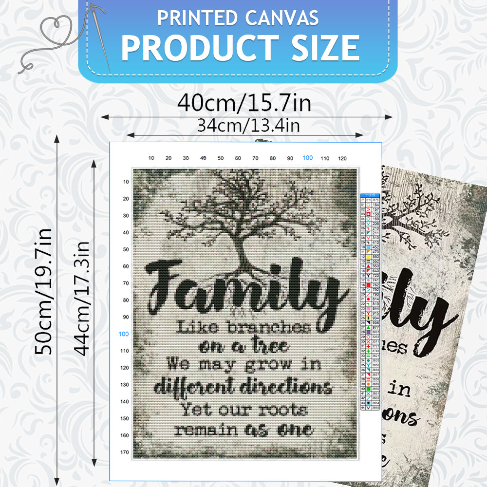 HUACAN  11CT Cross Stitch Comp - Family Tree Print review and price