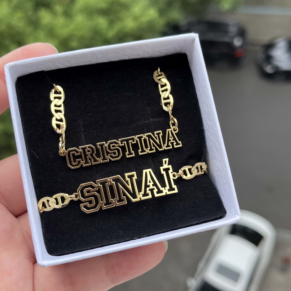 DUOYING Custom Name Hollow Nec - Name Necklace Custom review and price