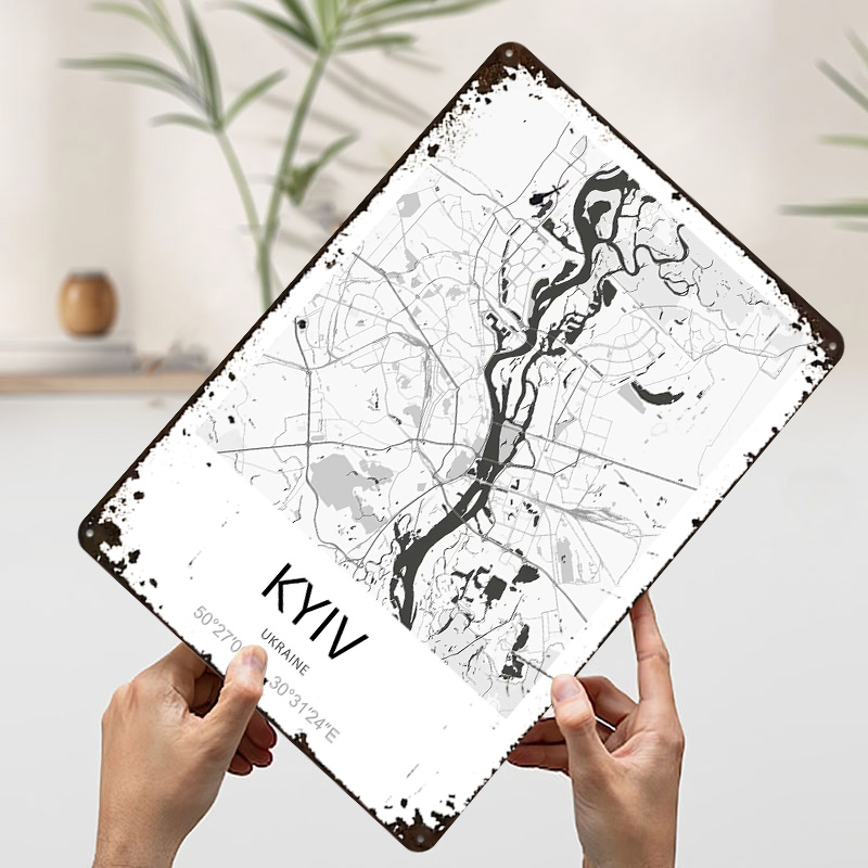 Kyiv City Map Printed Poster C - Custom Map Poster review and price