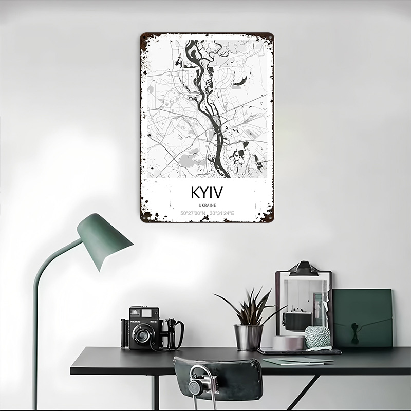 Kyiv City Map Printed Poster C - Custom Map Poster review and price