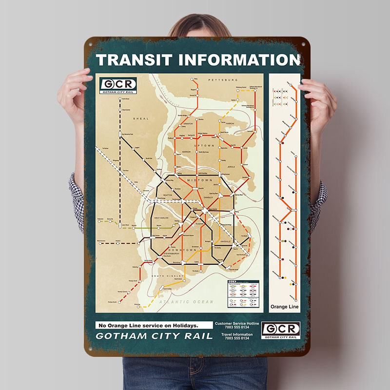 Gotham City Map Printed Poster - Custom Map Poster review and price