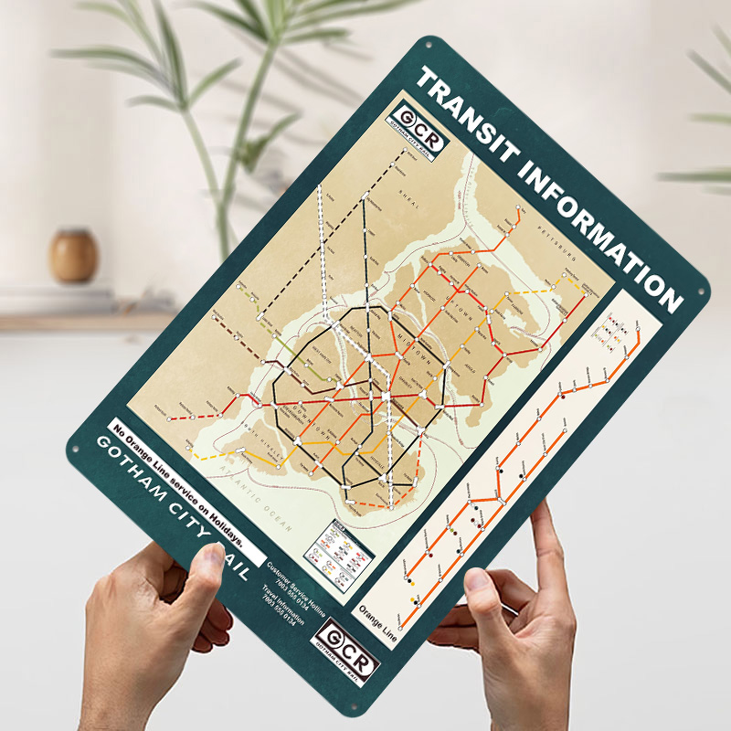 Gotham City Map Printed Poster - Custom Map Poster review and price