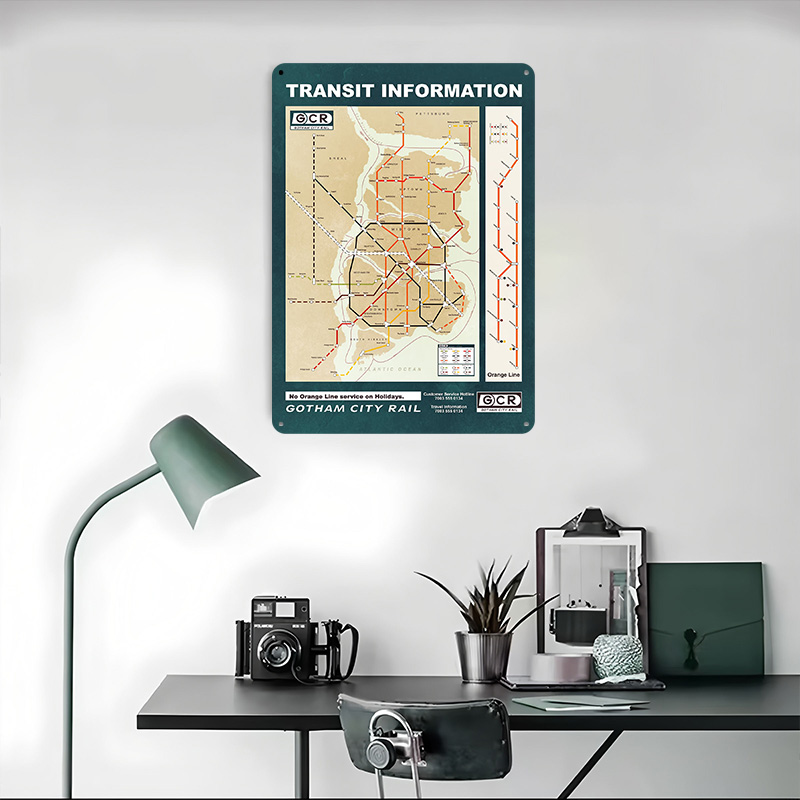 Gotham City Map Printed Poster - Custom Map Poster review and price