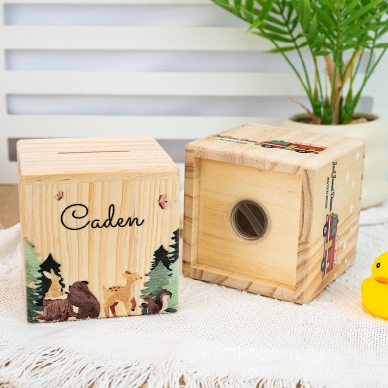 Custom Baby Money Box, Wooden  - Personalized Name Box review and price