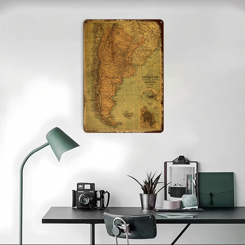Vintage Map of Argentina Tin P - Custom Map Poster review and price