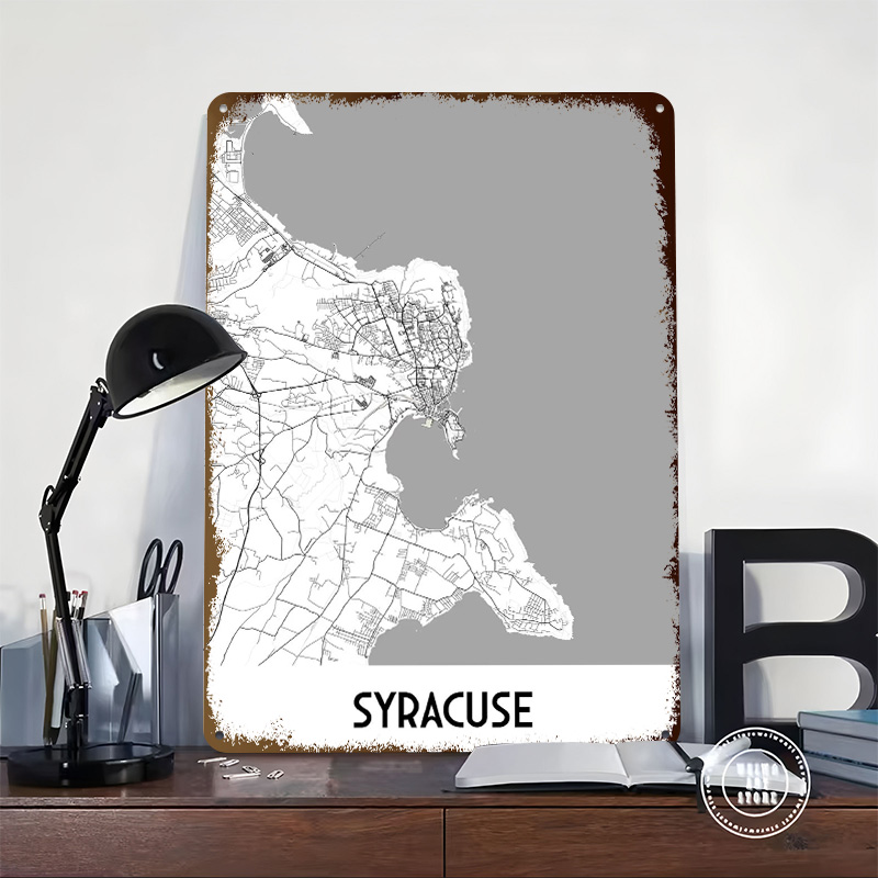 Syracuse City Map Metal Poster - Custom Map Poster review and price