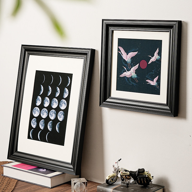 Vintage Black Solid Wood Pictu - Engraved Wood Frame review and price
