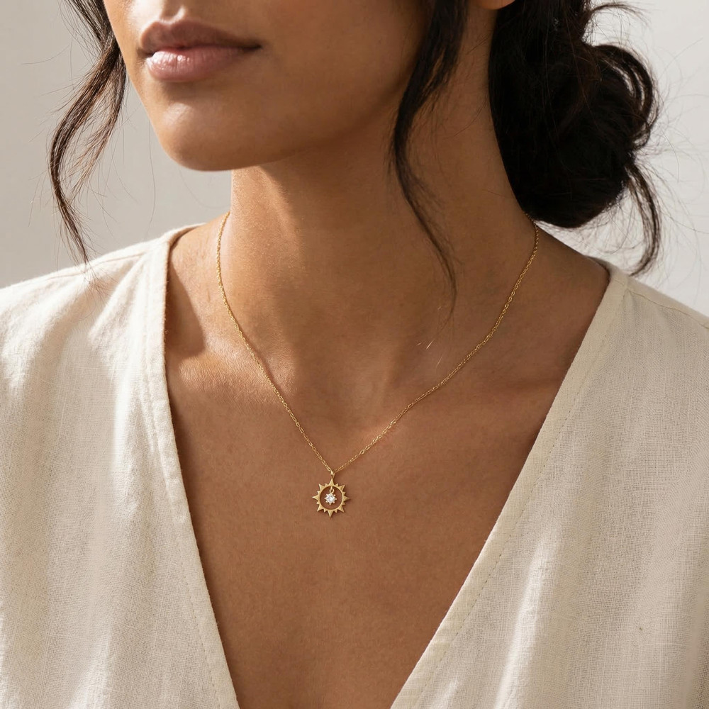 Custom Vintage Sun Necklace St - Birth Flower Necklace review and price