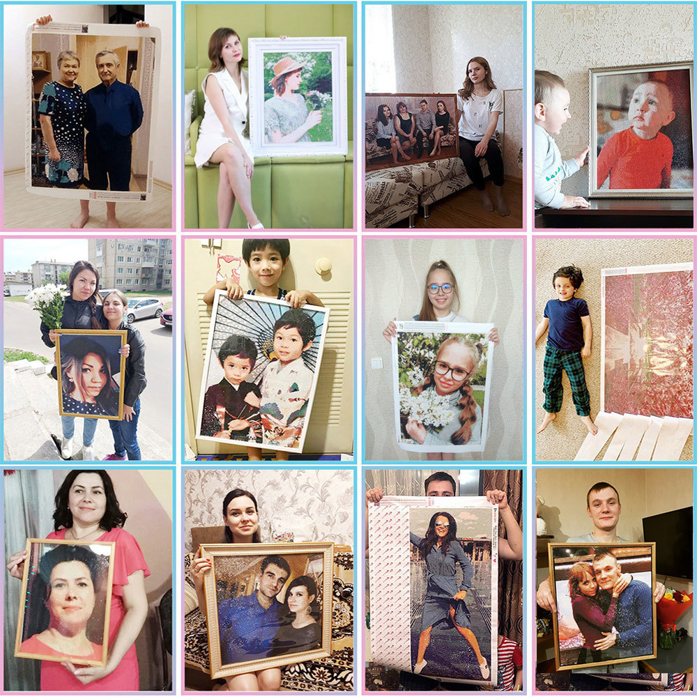 HUACAN Full Kits Diamond Paint - Photo Mosaic Print review and price