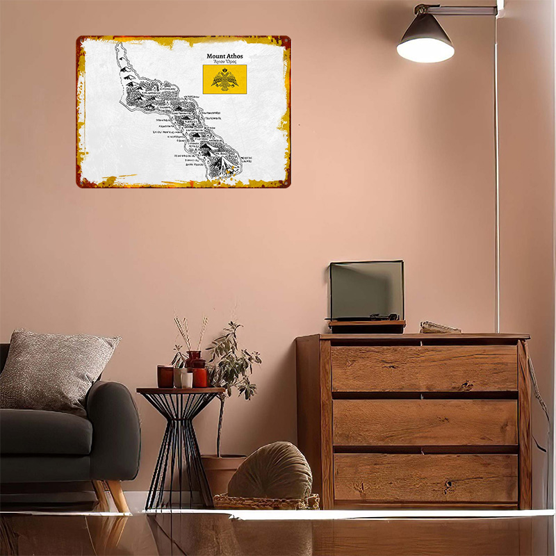 Handdrawn Map of Mount Athos P - Custom Map Poster review and price