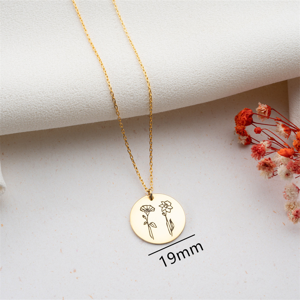 Family Birth flower Necklace C - Birth Flower Necklace review and price