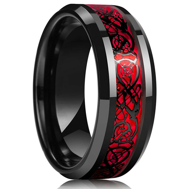 Fashion 8mm Men's Stainless St - Initial Ring Custom review and price