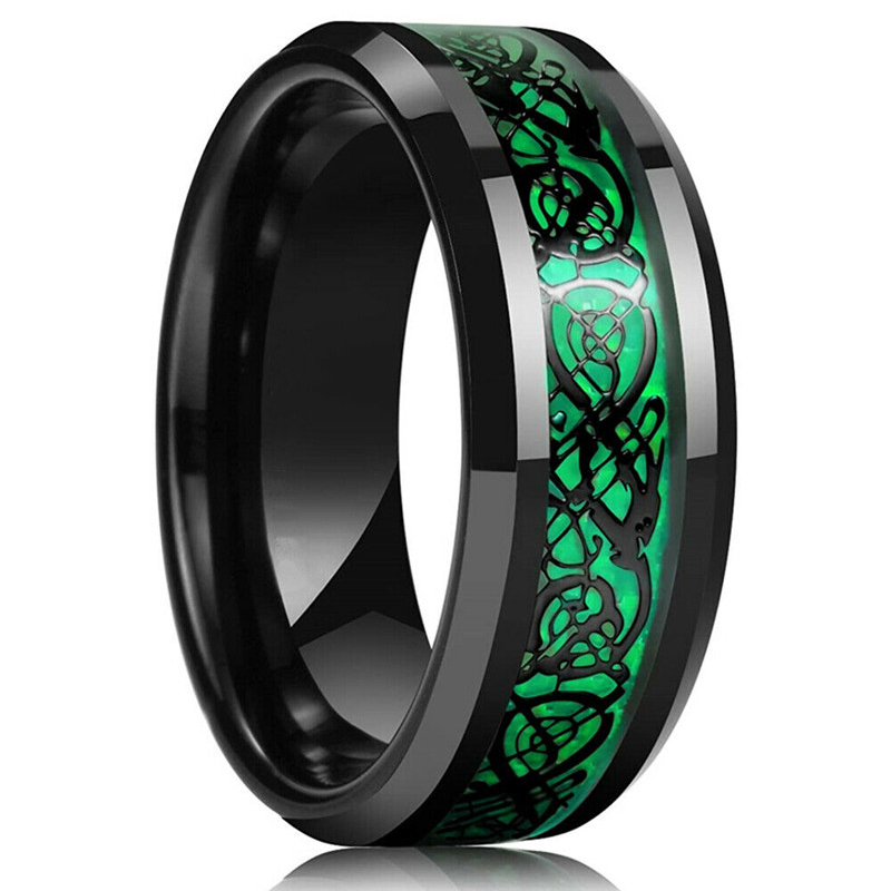 Fashion 8mm Men's Stainless St - Initial Ring Custom review and price