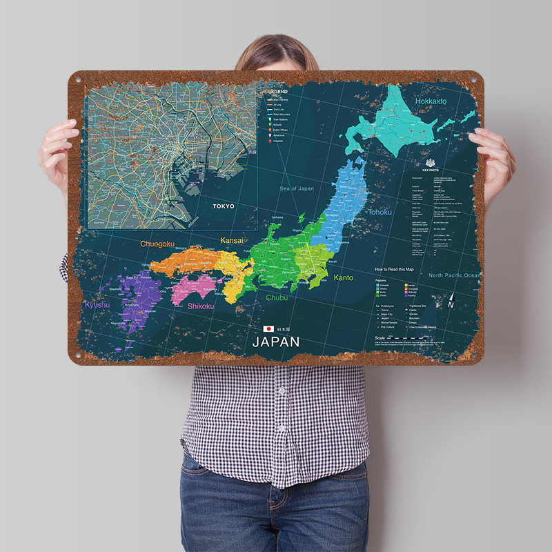 Map of Japan and Tokyo Poster  - Custom Map Poster review and price