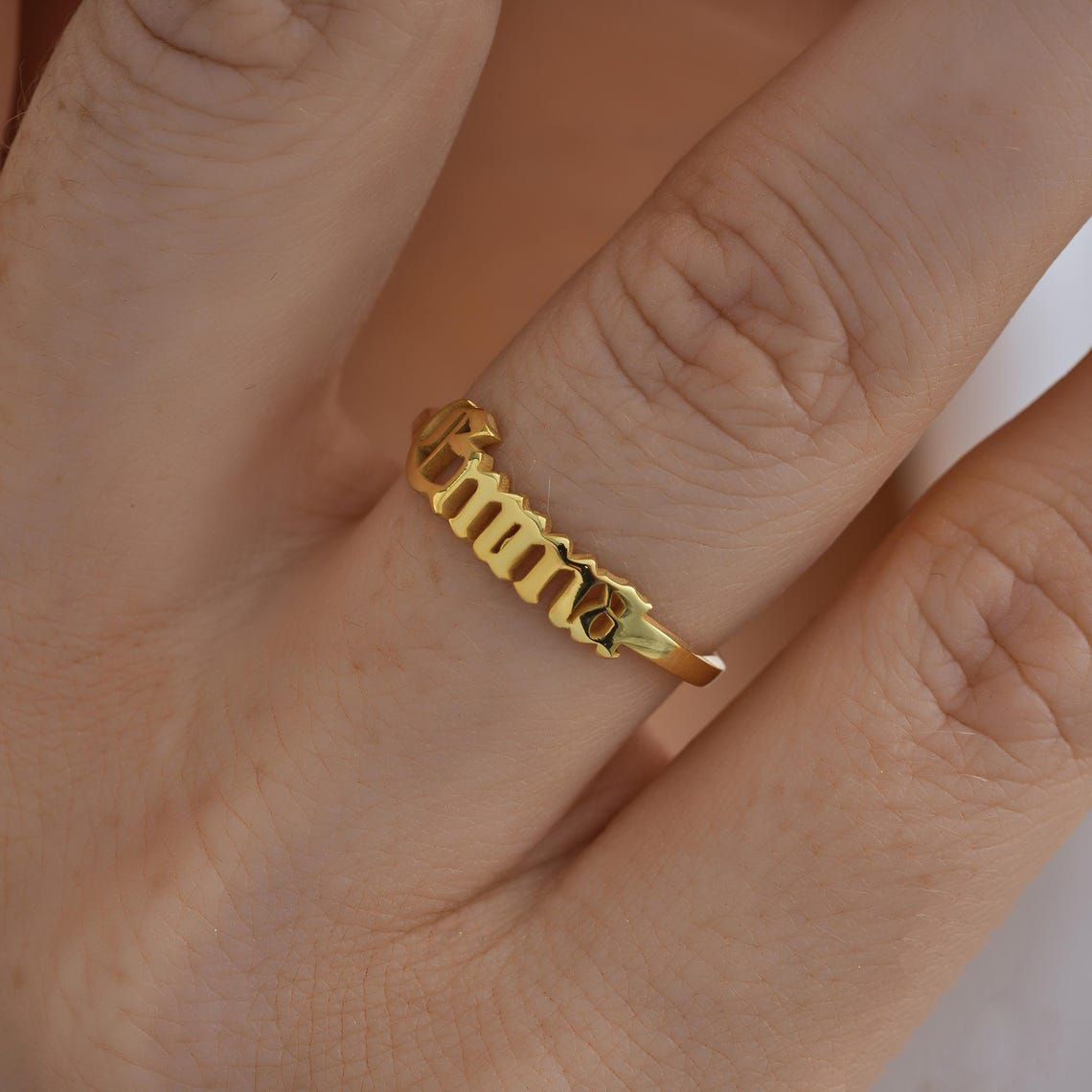 Custom Gold Ring Women Gothic  - Initial Ring Custom review and price