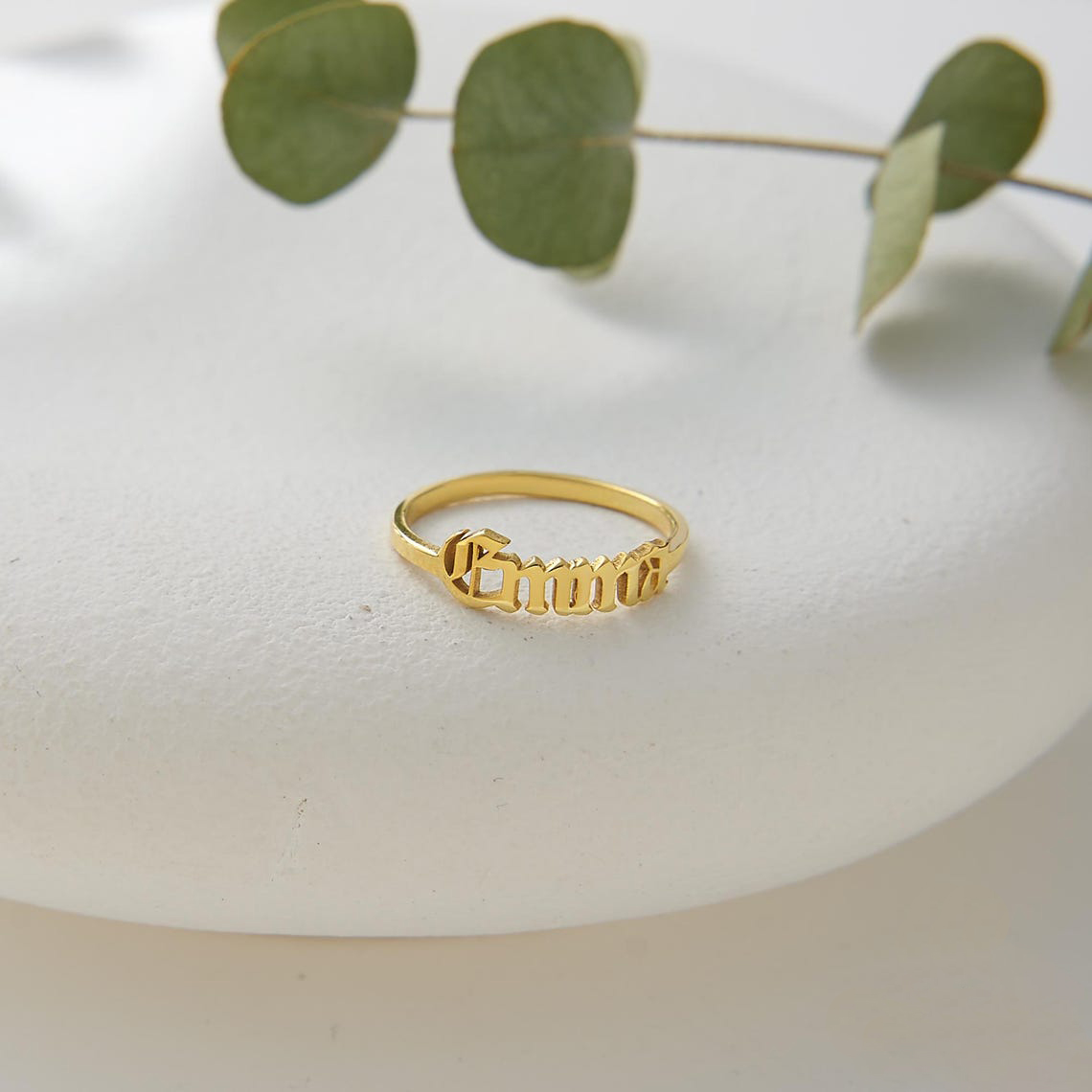 Custom Gold Ring Women Gothic  - Initial Ring Custom review and price