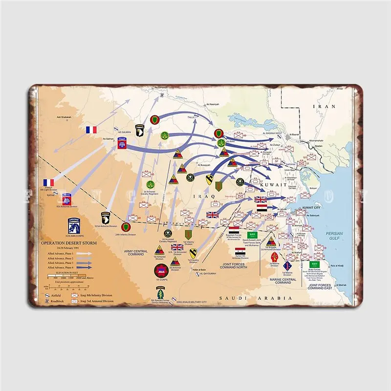 Operation Desert Storms Ground - Custom Map Poster review and price