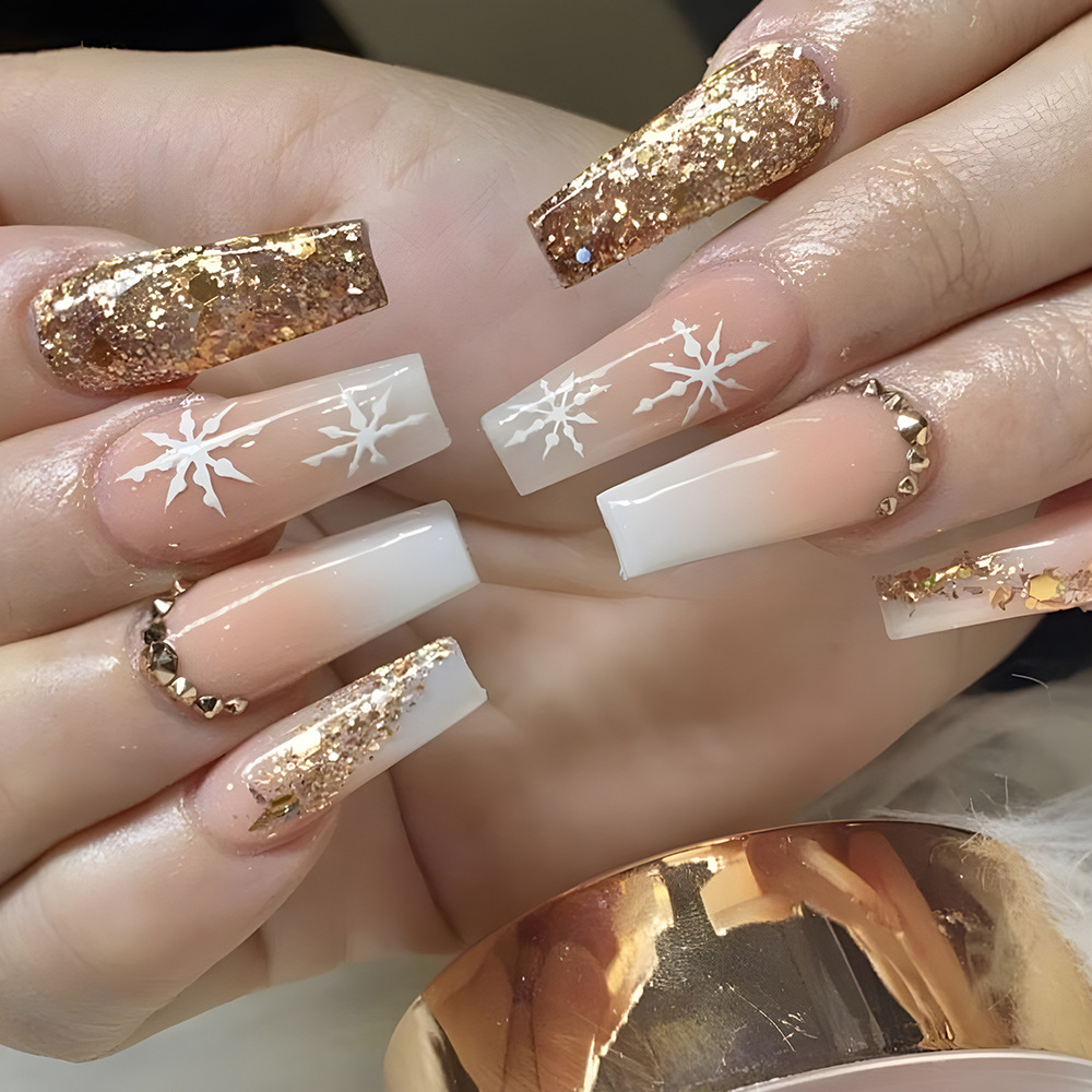 24pcs Flower Press on Nails Ar - Pressed Flower Art review and price